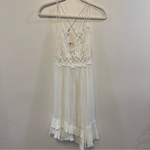 FREE PEOPLE one adelle mini slip dress sz large - Picture 3 of 16
